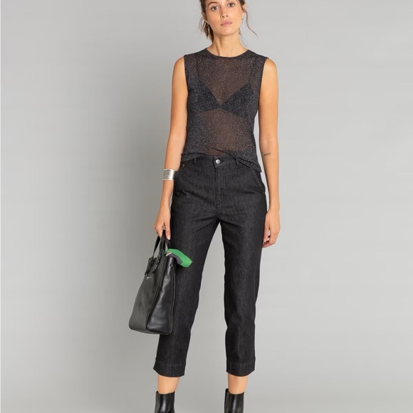 NWT Agnes b Marilyn Pants- Blue Jean Capri length - Picture 3 of 9